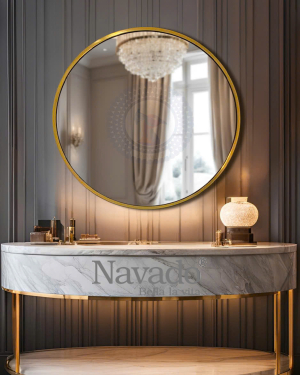MAKEUP MIRROR GOLD FRAME ORAS 60CM