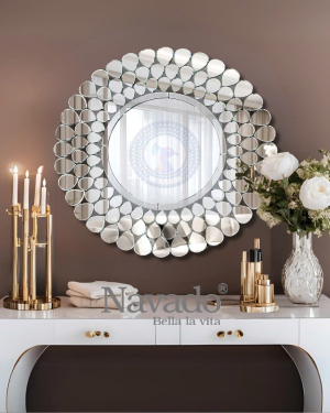 PEACOCK METAL ART MIRROR