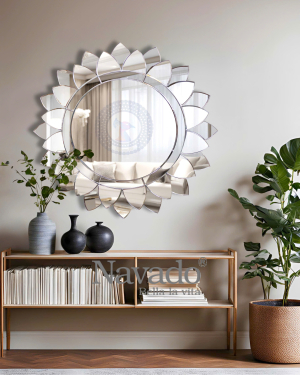 Sunflower wall art decorative mirror