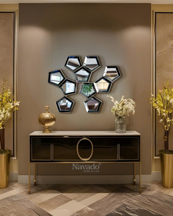 Decorative mirror art wall living room