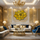 Rose NAV 2202 luxury living room wall decoration hand-polished mirror