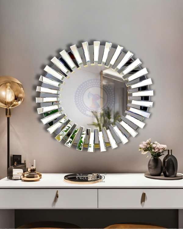 Round art mirror for bathroom decoration Mystery NAV 2010 NT 