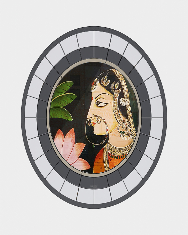 Romance Round Picture Frame Mirror NAV 2134B-NT