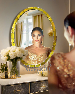 Golden Oval Makeup Mirror Rossi NAV 2125