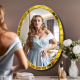 Golden Oval Wall Decor Mirror Rossi NAV 2125