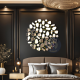Round Golden Bedroom Wall Decor Mirror Rocio NAV 2208