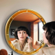 Golden Round Artistic Wall Mirror NAV 2135B