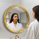 Golden Round Artistic Wall Mirror NAV 2135B