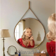 BATHROOM MIRROR LEATHER CORD