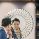 High-quality interior decoration mirror with peacock pattern