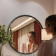 ROUND BLACK FRAME MIRROR WALL DECORATE DINING ROOM