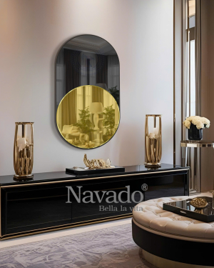 Golden Artistic Wall Mirror NAV 2144