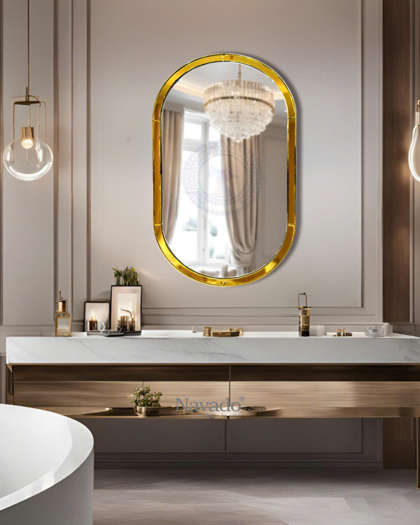 Golden Artistic Bathroom Mirror NAV 2132