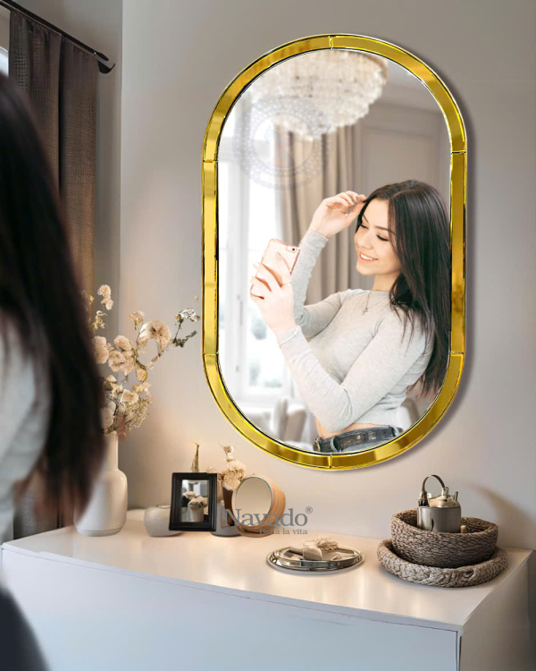 Golden Artistic Bathroom Mirror NAV 2132