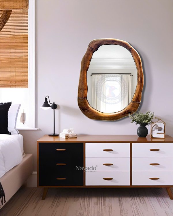 Wooden Artistic Interior Decor Mirror NAV 2145