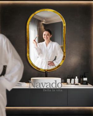 Golden Artistic Bathroom Mirror NAV 2132