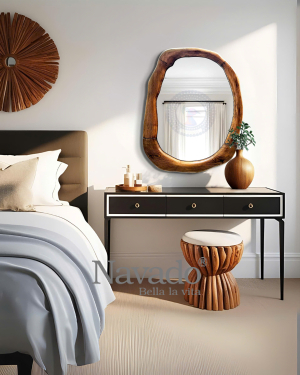 Wooden Artistic Wall Mirror NAV 2145