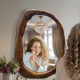 Wooden Artistic Makeup Mirror NAV 2145