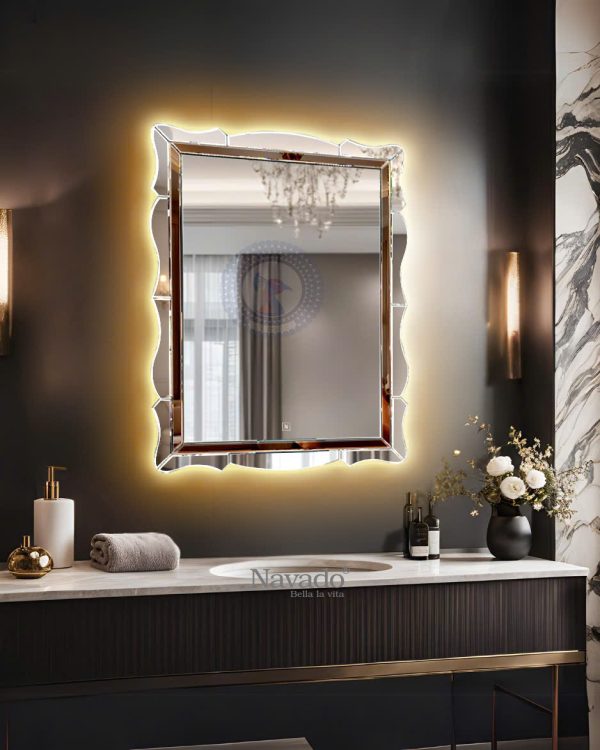 LED Artistic Rectangle Makeup Mirror Anna NAV 6002A
