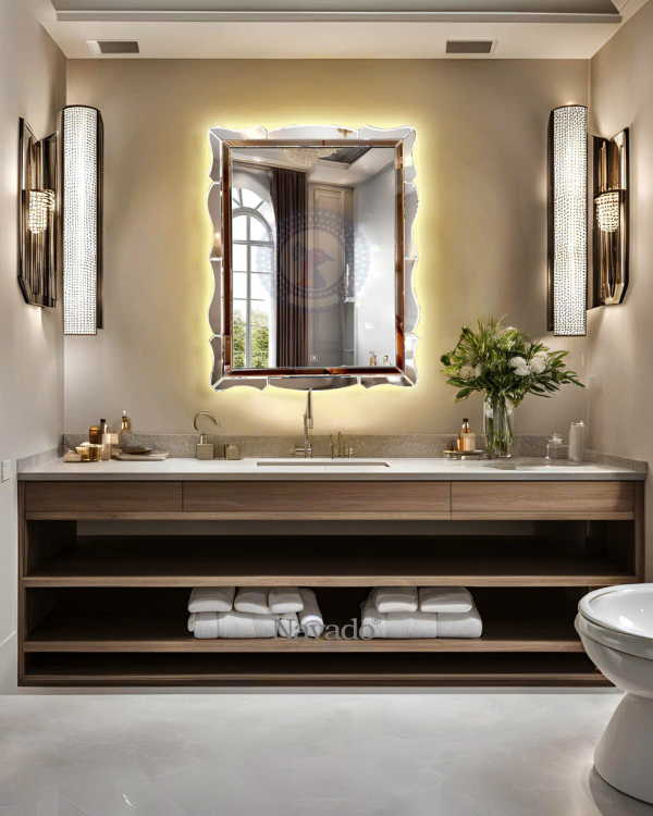 LED Artistic Rectangle Wall Mirror Anna NAV 6002A