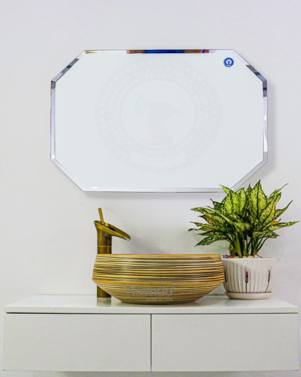LED Artistic Octagonal Vanity Decor Mirror