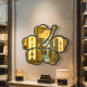 Artistic Golden Flower Bedroom Mirror