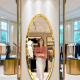 Full-length Oval Golden Frame Mirror