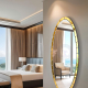 Full-length Oval Golden Frame Mirror