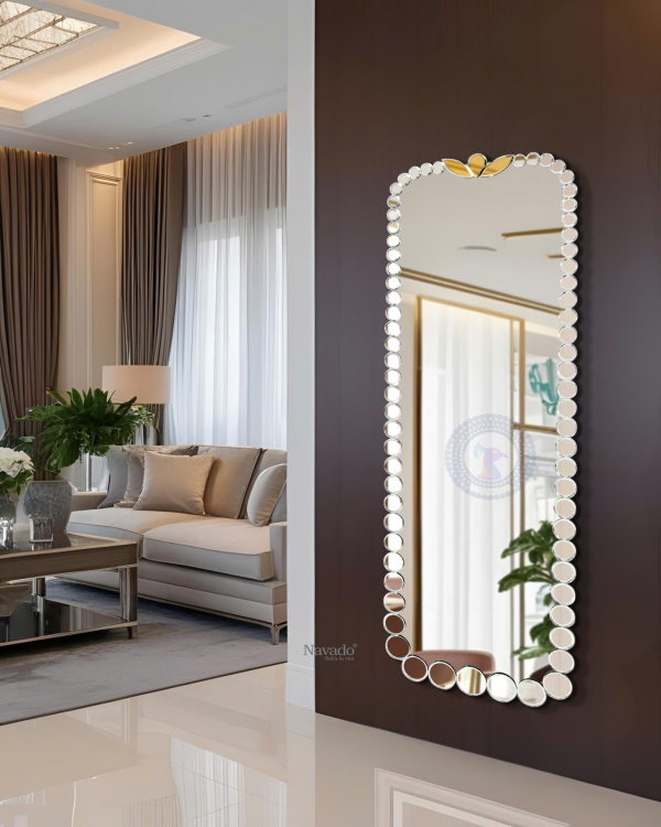 Full-Length Artistic Beaded Vanity Mirror 