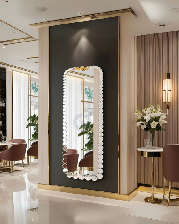 Full-Length Artistic Beaded Vanity Mirror 