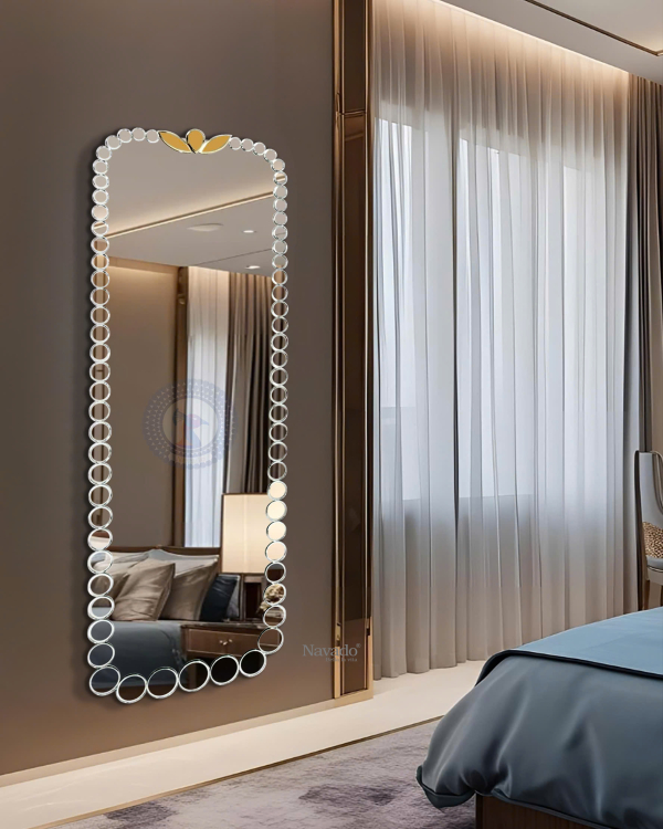 Full-Length Artistic Beaded Mirror