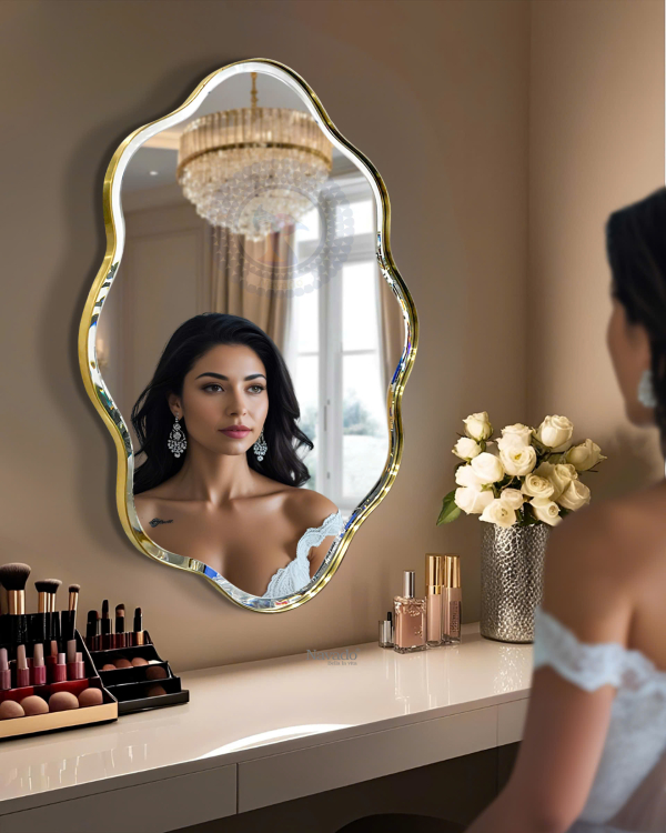 Artistic Golden Frame Vanity Mirror