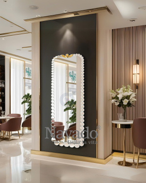 Full-Length Artistic Beaded Mirror