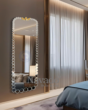 Full-Length Artistic Beaded Vanity Mirror 