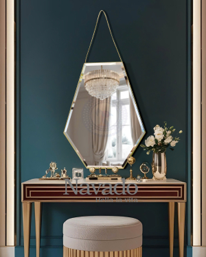 Artistic Silver Frame Vanity Mirror