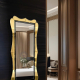 Full-Length Artistic Golden Curved Vanity Mirror 