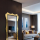 Full-Length Artistic Golden Curved Mirror