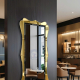 Full-Length Artistic Golden Curved Vanity Mirror 