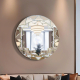 Geometric Artistic Round Vanity Mirror 