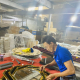 Full-Length Artistic Golden Curved Mirror
