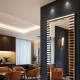 Striped Geometric Full-Length Vanity Mirror