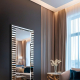 Striped Geometric Full-Length Vanity Mirror