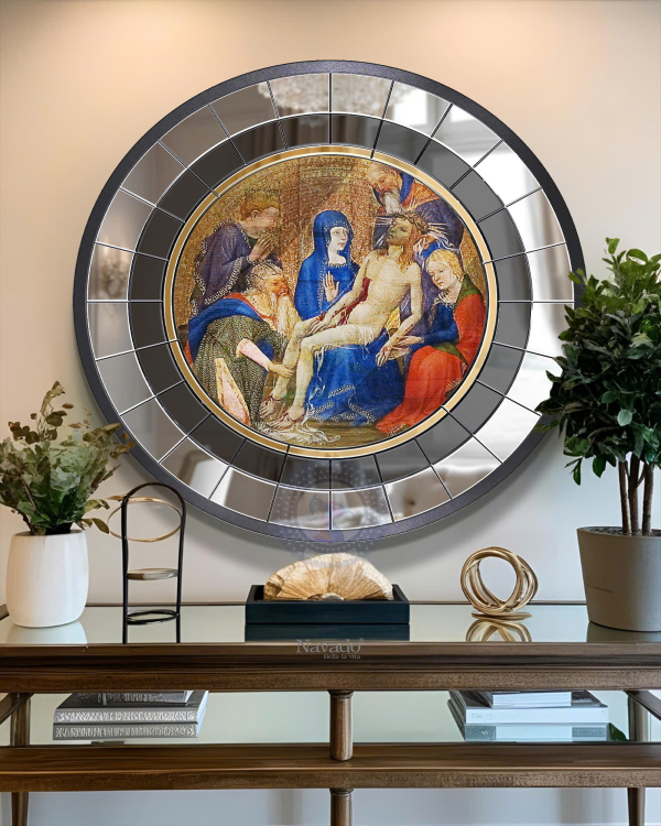Renaissance Art Round Mirror