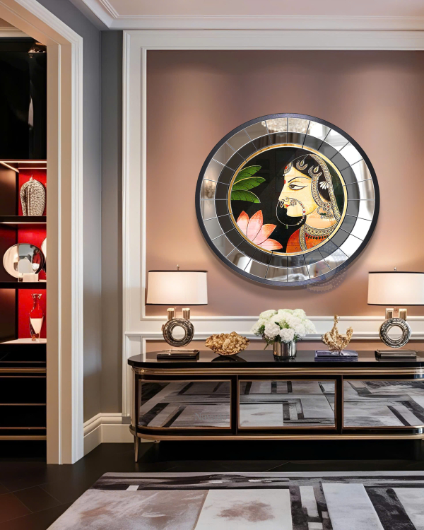Renaissance Art Round Vanity Mirror 