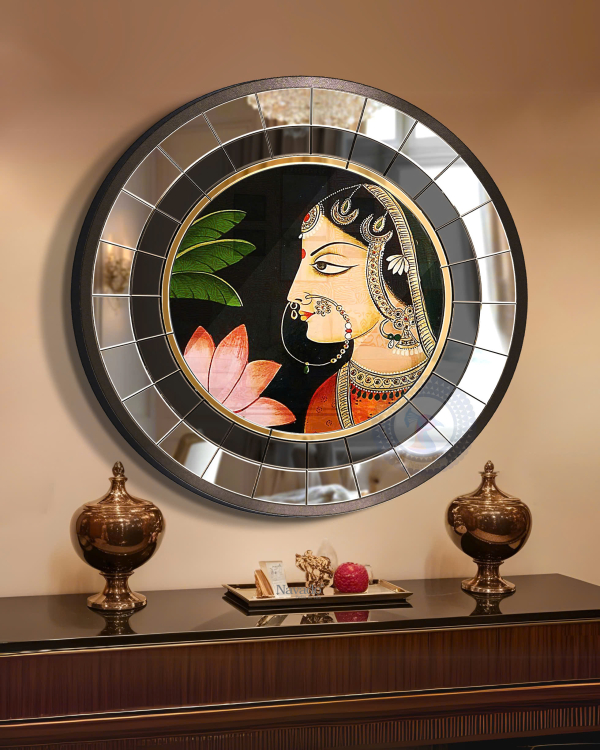 Renaissance Art Round Vanity Mirror 