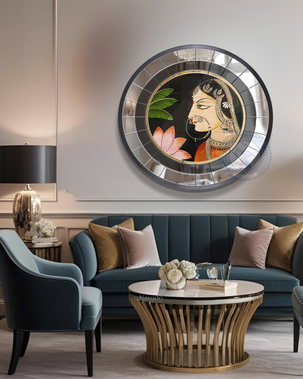 Renaissance Art Round Vanity Mirror 