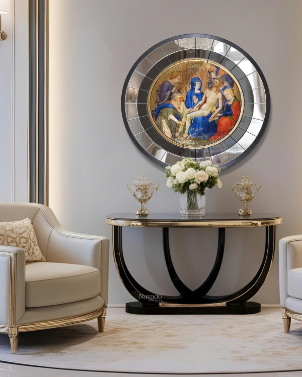 Renaissance Art Round Mirror