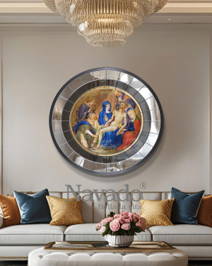 Renaissance Art Round Mirror