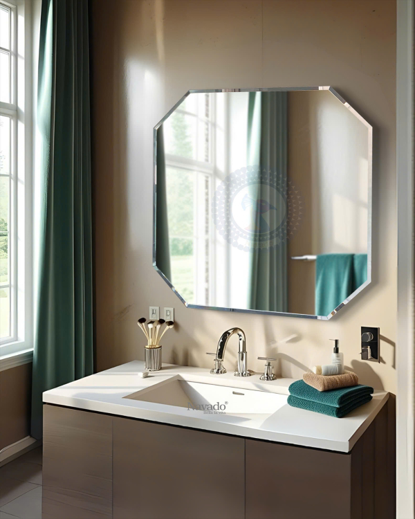 Artistic Beveled Octagon Mirror