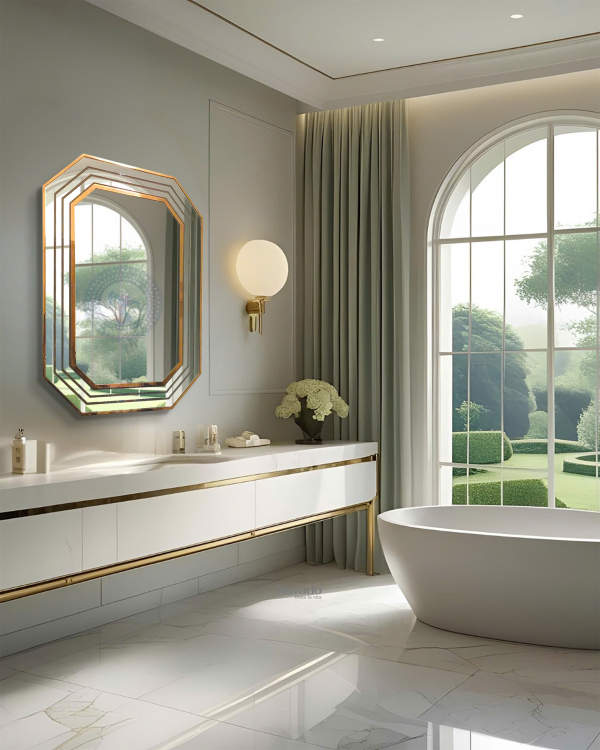 Artistic Octagon Backlit Mirror